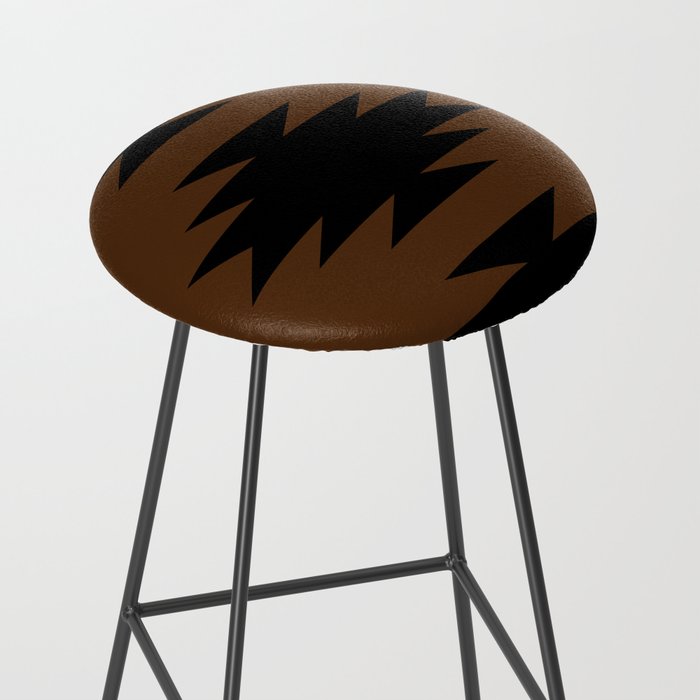Geometric Southwestern Minimalism - Earthy Burnt Orange Stool Gallery Image 2