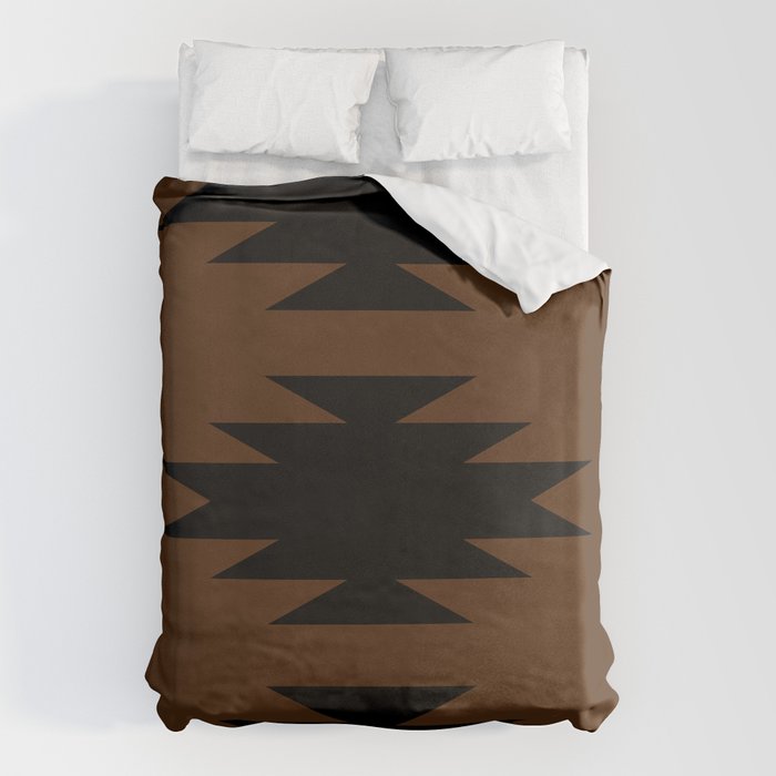 Geometric Southwestern Minimalism - Earthy Burnt Orange Duvet Cover Gallery Image 6