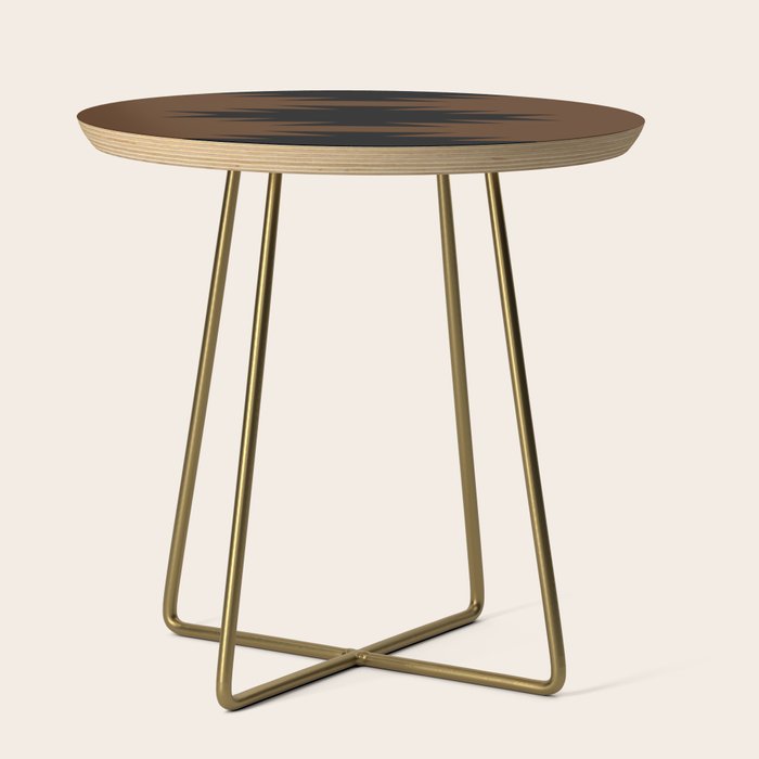 Geometric Southwestern Minimalism - Earthy Burnt Orange Side Table Gallery Image 1