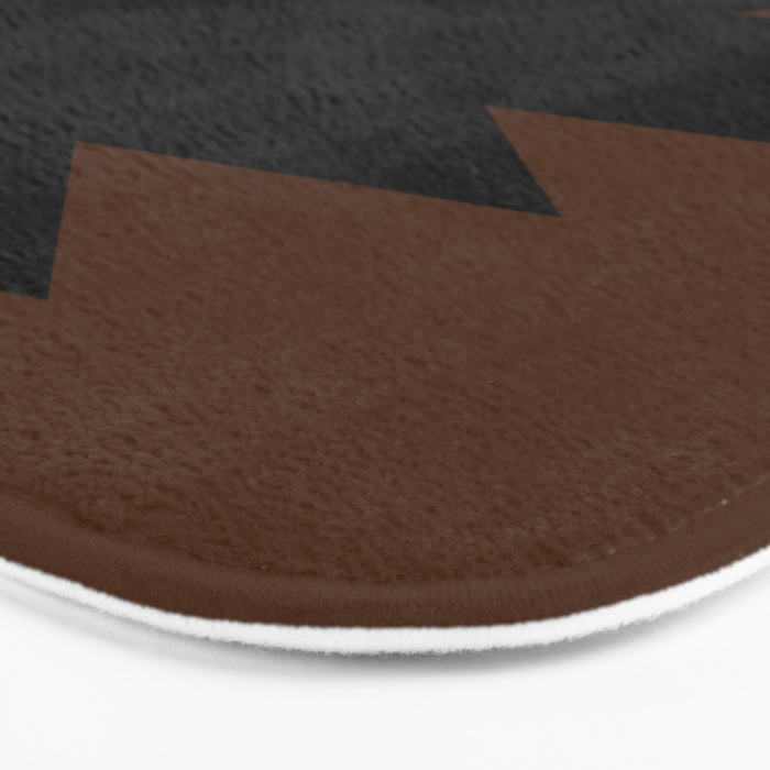 Geometric Southwestern Minimalism - Earthy Burnt Orange Bath Mat Gallery Image 3