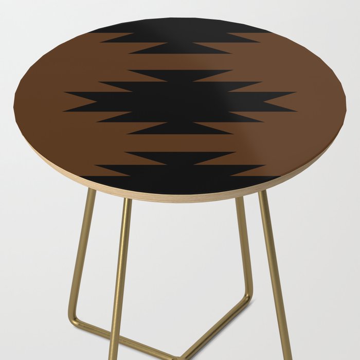 Geometric Southwestern Minimalism - Earthy Burnt Orange Side Table Gallery Image 2