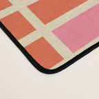 Spring Patchwork Whimsical Finnish Stripe Pattern Pink Orange Lime Desk Mat Gallery Image 4