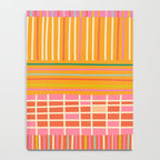 Spring Patchwork Whimsical Finnish Stripe Pattern Pink Orange Lime Notebook Gallery Image 4