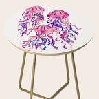 Jellyfish - Magenta Palette Side Table Gallery Image 2