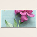 Happy Peony spring still life flower photography Desk Mat Gallery Image 3