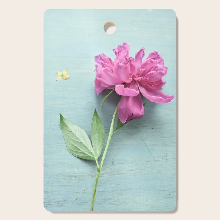Happy Peony spring still life flower photography Cutting Board Gallery Image 1