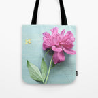Happy Peony spring still life flower photography Tote Bag Gallery Image 1
