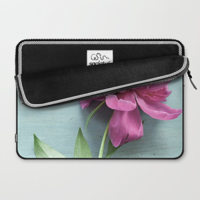Happy Peony spring still life flower photography Laptop Sleeve Gallery Image 2