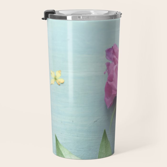 Happy Peony spring still life flower photography Travel Mug Gallery Image 3
