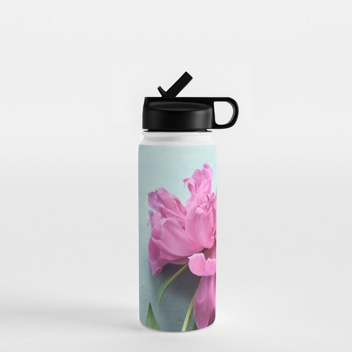 Happy Peony spring still life flower photography Water Bottle Gallery Image 1