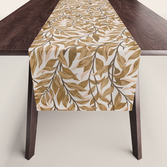  Autumn Botnica Foliage in Neutral Table Runner Gallery Image 1
