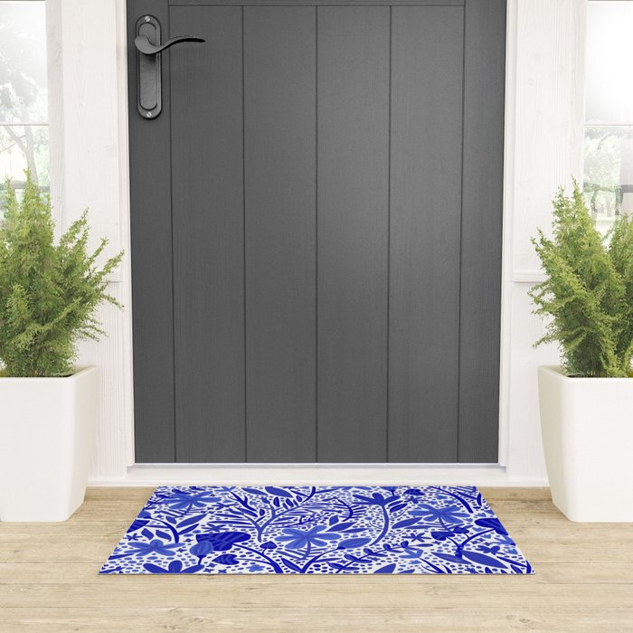 Blue Garden Welcome Mat Gallery Image 3