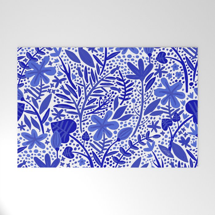 Blue Garden Welcome Mat Gallery Image 1