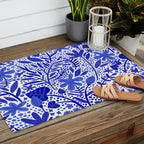 Blue Garden Outdoor Rug Gallery Image 2