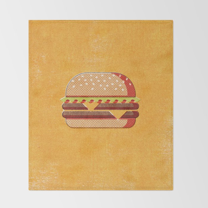 FAST FOOD / Burger Throw Blanket Gallery Image 2