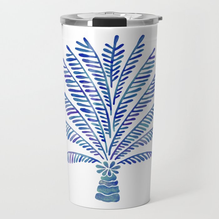 Palm Tree - Navy Palette Travel Mug Gallery Image 1