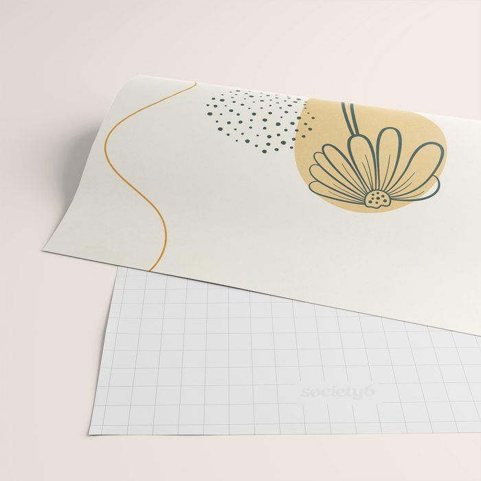 Little Line Flowers 2 Wrapping Paper Gallery Image 2