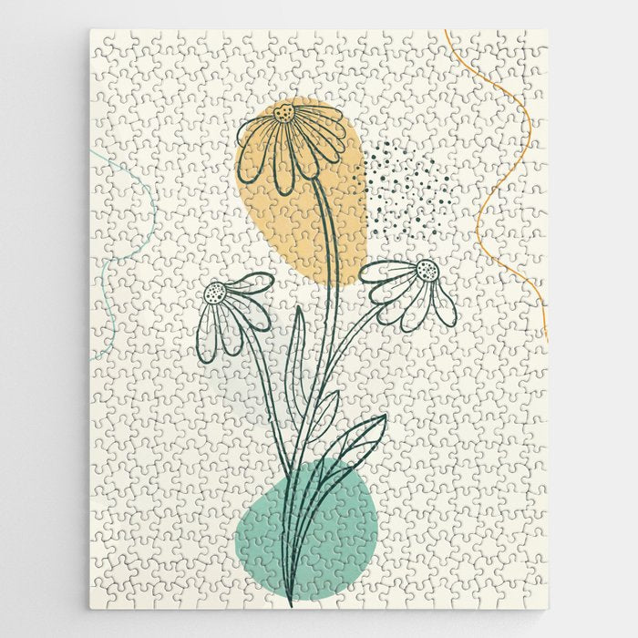 Little Line Flowers 2 Jigsaw Puzzle Gallery Image 1