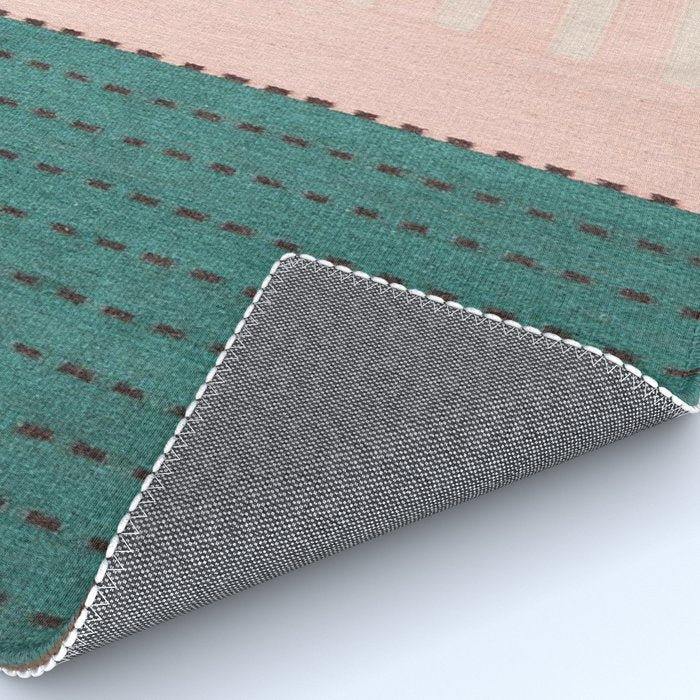 N28 - Anthropologie Traditional Moroccan Style Pink Texture Rug Gallery Image 4