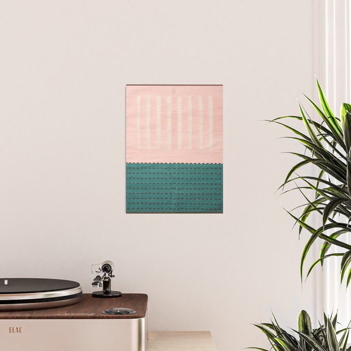 N28 - Anthropologie Traditional Moroccan Style Pink Texture Poster Gallery Image 2
