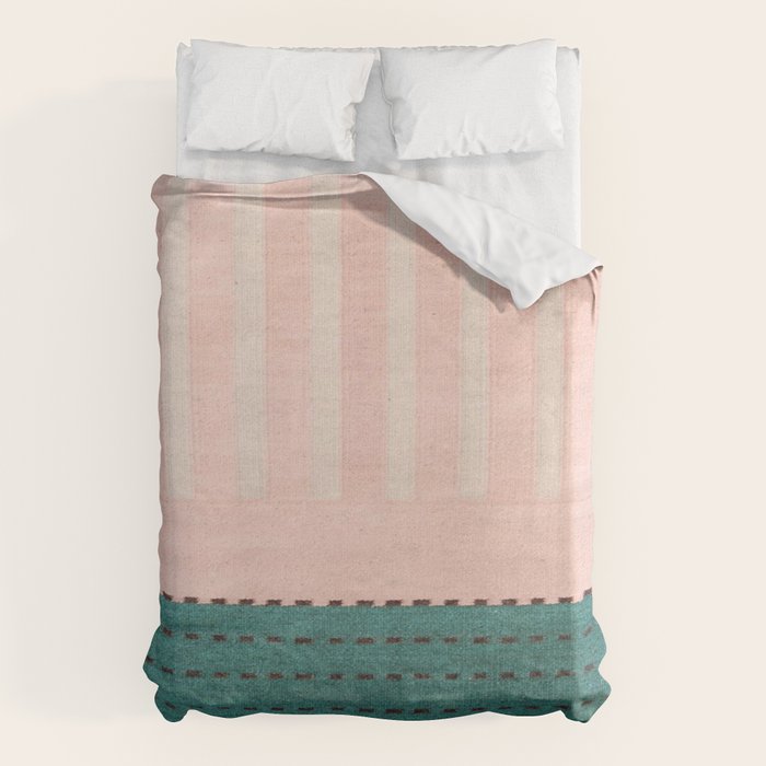 N28 - Anthropologie Traditional Moroccan Style Pink Texture Duvet Cover Gallery Image 6