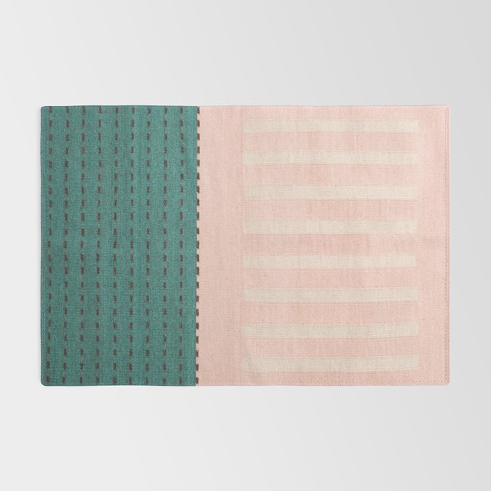 N28 - Anthropologie Traditional Moroccan Style Pink Texture Rug Gallery Image 2