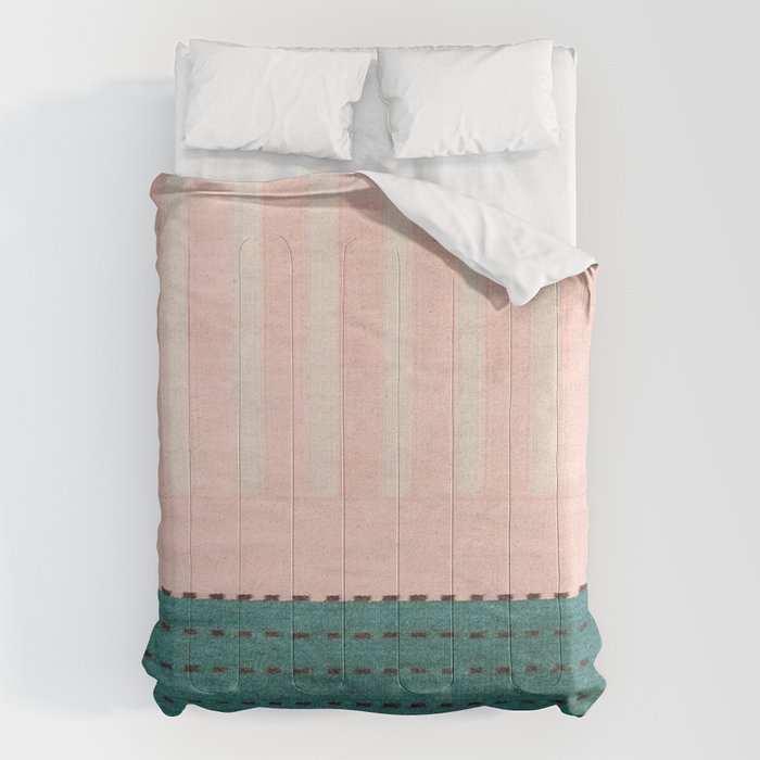 N28 - Anthropologie Traditional Moroccan Style Pink Texture Comforter Gallery Image 6