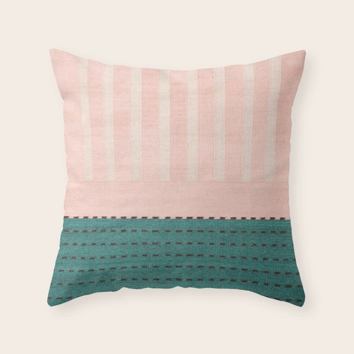 N28 - Anthropologie Traditional Moroccan Style Pink Texture Throw Pillow Gallery Image 1