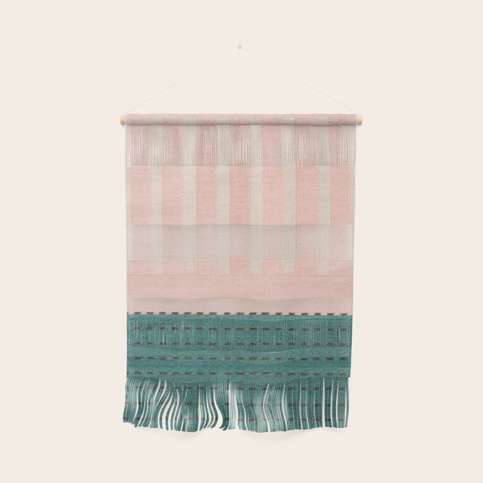 N28 - Anthropologie Traditional Moroccan Style Pink Texture Wall Hanging Gallery Image 1