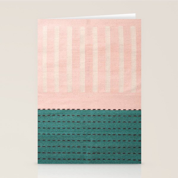 N28 - Anthropologie Traditional Moroccan Style Pink Texture Stationery Card Gallery Image 2