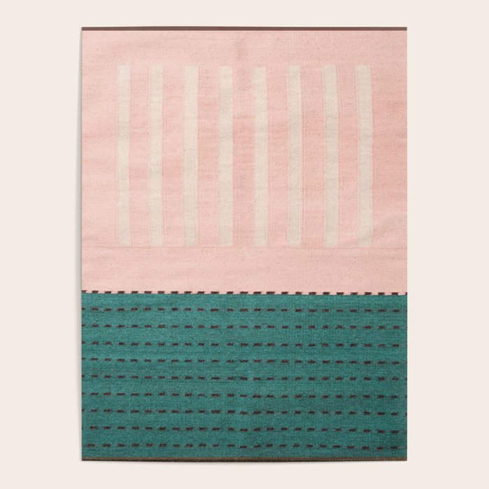 N28 - Anthropologie Traditional Moroccan Style Pink Texture Poster Gallery Image 4