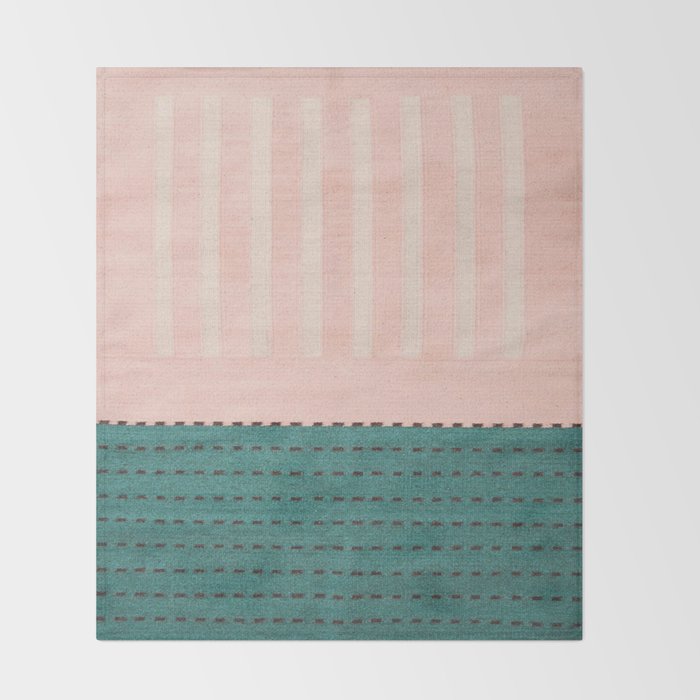 N28 - Anthropologie Traditional Moroccan Style Pink Texture Throw Blanket Gallery Image 2