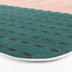 N28 - Anthropologie Traditional Moroccan Style Pink Texture Bath Mat Gallery Image 3