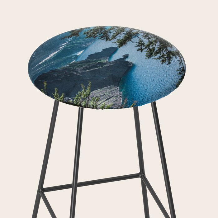 Blue Crater Lake Oregon in Summer Stool Gallery Image 2