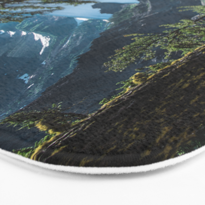 Blue Crater Lake Oregon in Summer Bath Mat Gallery Image 3