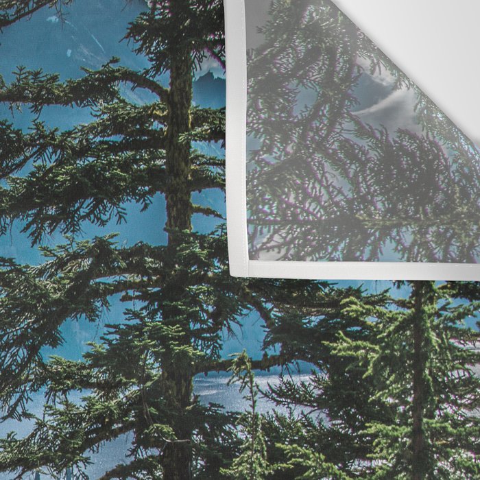 Blue Crater Lake Oregon in Summer Wall Tapestry Gallery Image 3