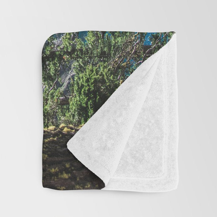 Blue Crater Lake Oregon in Summer Throw Blanket Gallery Image 3