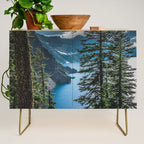 Blue Crater Lake Oregon in Summer Credenza Gallery Image 1