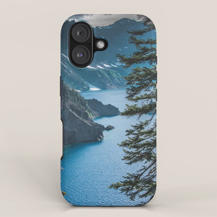 Blue Crater Lake Oregon in Summer iPhone Case Gallery Image 1