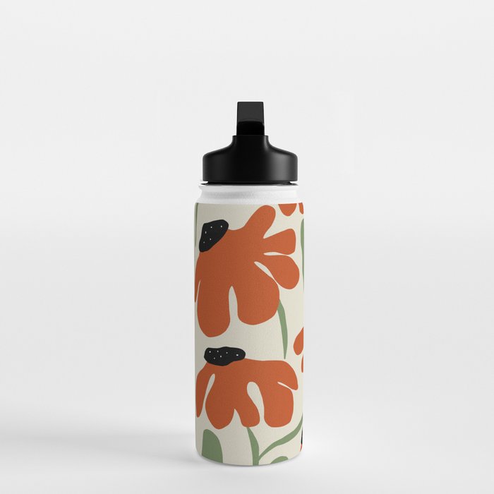 Cute smiley flowers  Water Bottle Gallery Image 3