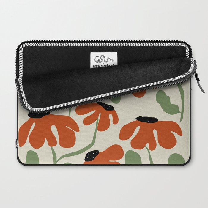 Cute smiley flowers  Laptop Sleeve Gallery Image 2