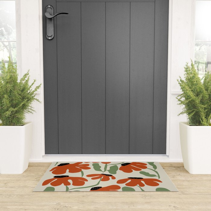 Cute smiley flowers  Welcome Mat Gallery Image 3