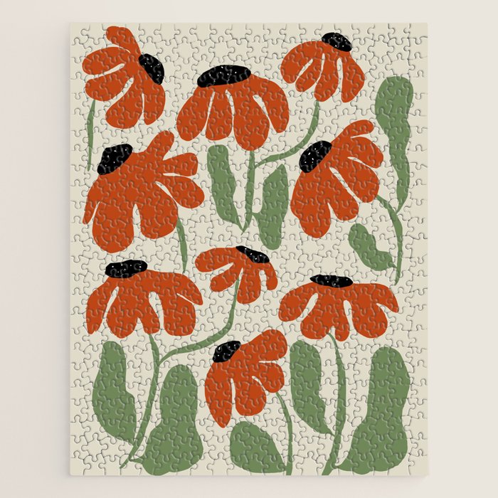 Cute smiley flowers  Jigsaw Puzzle Gallery Image 1