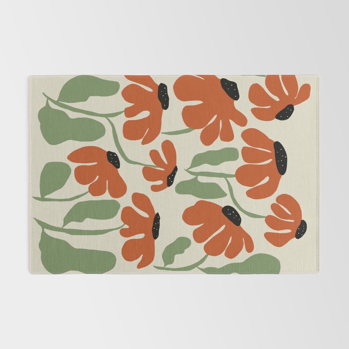 Cute smiley flowers  Rug Gallery Image 2