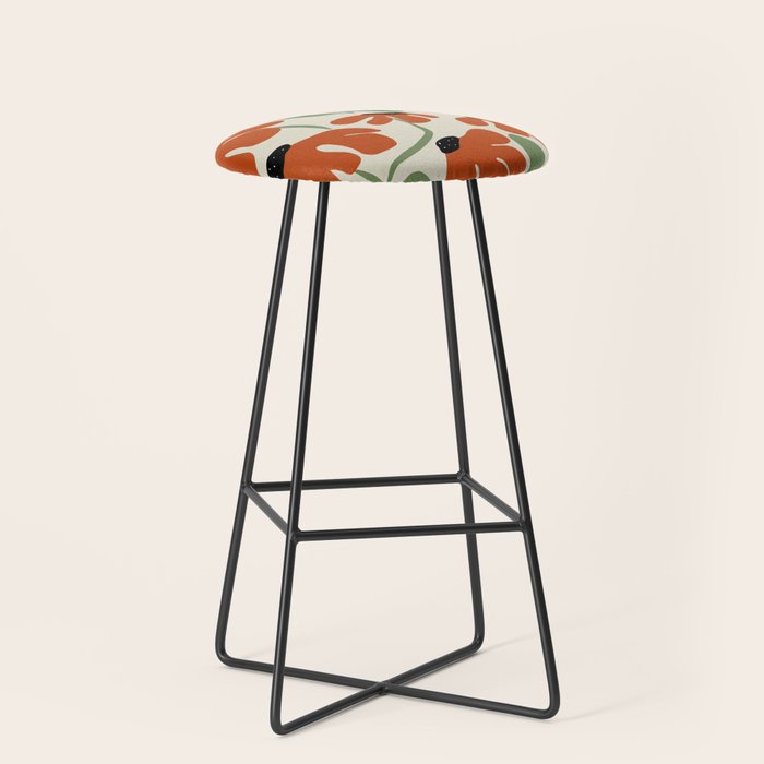 Cute smiley flowers  Stool Gallery Image 1