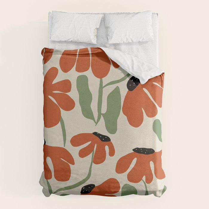 Cute smiley flowers  Duvet Cover Gallery Image 6