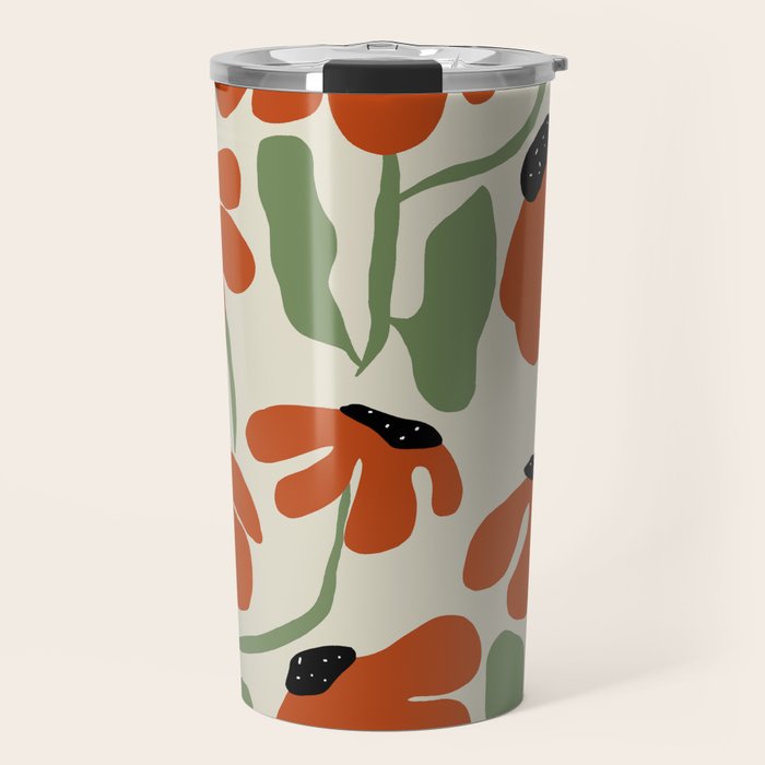 Cute smiley flowers  Travel Mug Gallery Image 1
