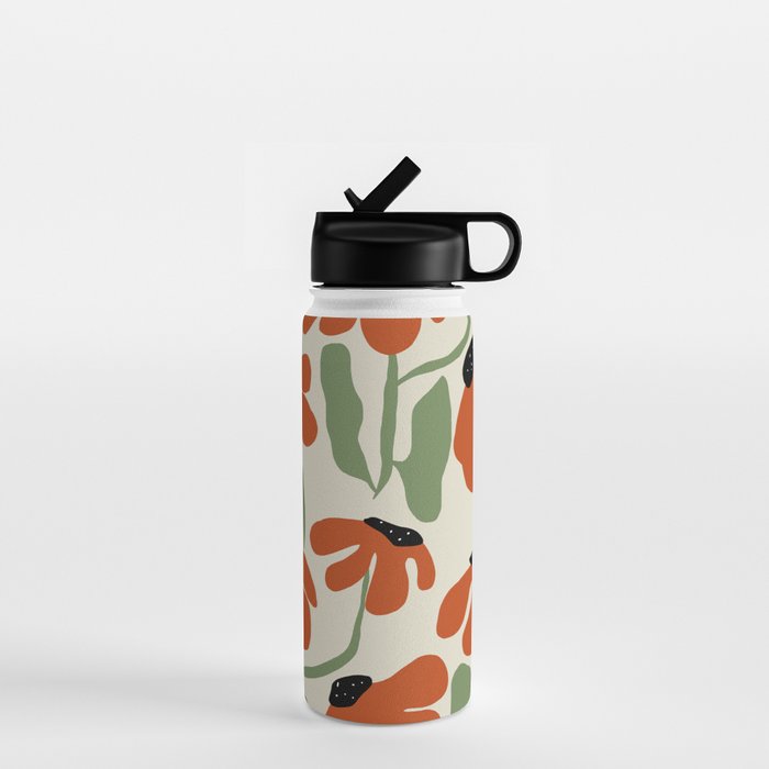 Cute smiley flowers  Water Bottle Gallery Image 1