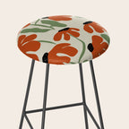 Cute smiley flowers  Stool Gallery Image 2