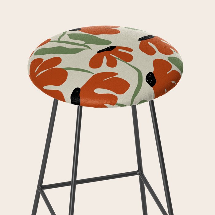 Cute smiley flowers  Stool Gallery Image 2